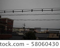 Sky and electric wire in bad weather 58060430