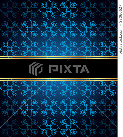 Elegant wallpaper with golden fine decoration 58060627