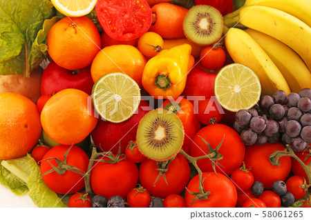 新鮮蔬菜和水果 新鮮蔬菜和水果 58061265