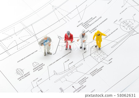 a Sketching Plane with the mini figure worker a Sketching Plane with the mini figure worker 58062631