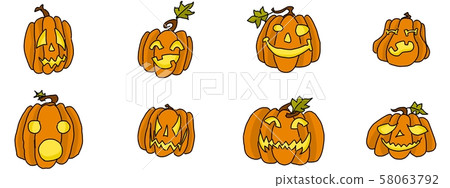 funny orange pumpkins with faces a selection funny orange pumpkins with faces a selection 58063792