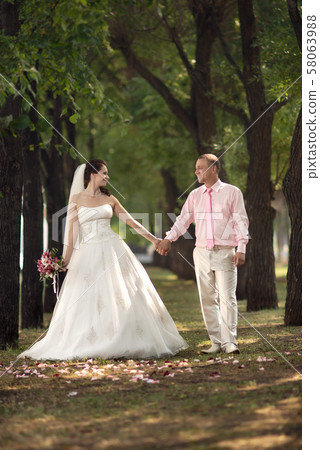 happy newly married couple 58063988