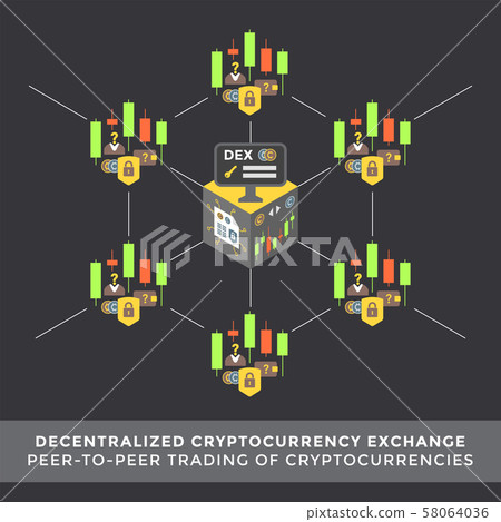 cryptocurrency blockchain technology concept. 58064036