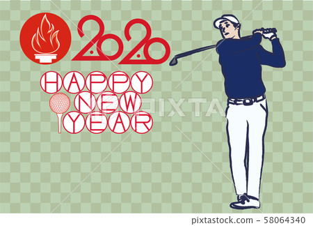 New Year's card_Yoko_Men's Golf New Year's card_Yoko_Men's Golf 58064340