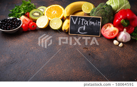 Food containing vitamin C. Healthy eating Food containing vitamin C. Healthy eating 58064591