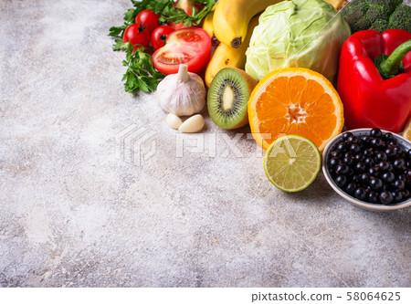 Food containing vitamin C. Healthy eating 58064625