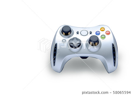 Game joystick, gamepad isolated on a white background. 58065594