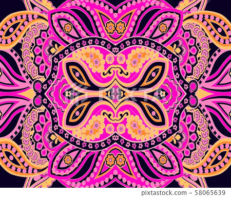 Indian Traditional paisley pattern Indian Traditional paisley pattern 58065639