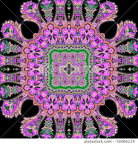 Traditional paisley pattern 58066224