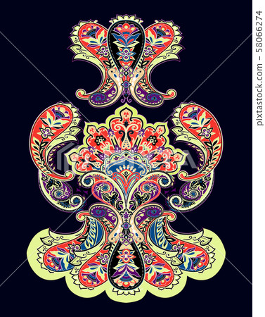 Traditional paisley pattern 58066274