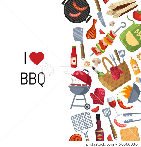 Vector illustration barbecue or grill cooking Vector illustration barbecue or grill cooking 58066330
