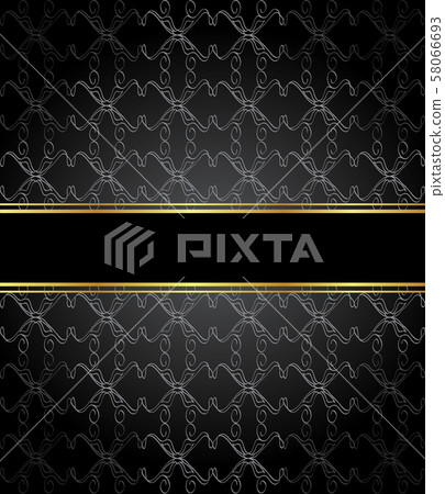 Elegant wallpaper with golden fine decoration Elegant wallpaper with golden fine decoration 58066693