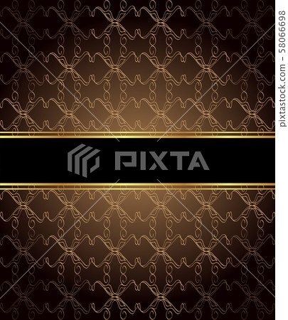 Elegant wallpaper with golden fine decoration Elegant wallpaper with golden fine decoration 58066698