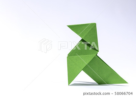 book cover with green Origami book cover with green Origami 58066704