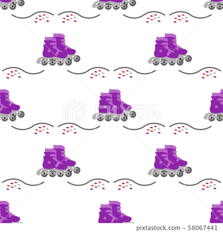 Vector seamless pattern Rollers Sport healthy 58067441