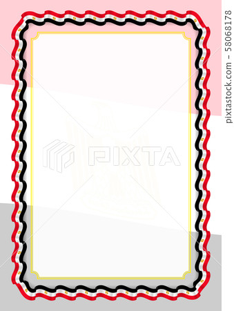 Frame and border of ribbon with Egypt flag, Frame and border of ribbon with Egypt flag, 58068178