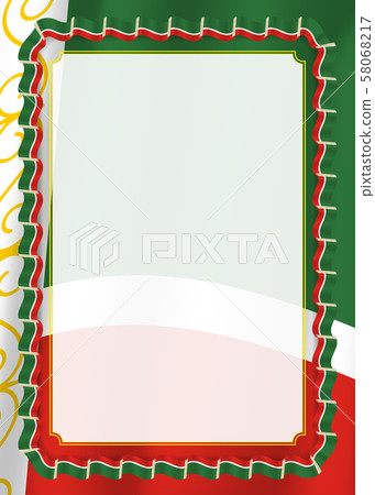 Frame and border of ribbon with Chechen flag, Frame and border of ribbon with Chechen flag, 58068217