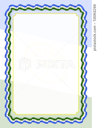 Frame and border of ribbon with Bashkortostan 58068266