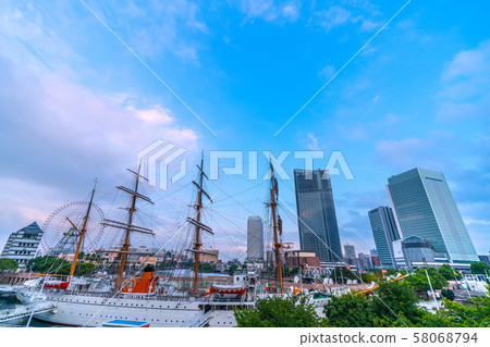 Yokohama cityscape in Japan View of Yokohama's new skyscrapers 58068794