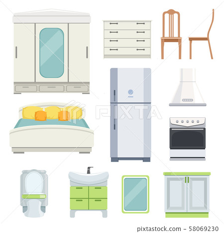 Modern furniture for bedroom, kitchen and living room 58069230