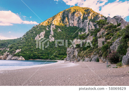 Beach near city of Olympos Beach near city of Olympos 58069829