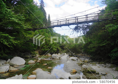 白州町押上川谷北斗七十一懸索橋 58070456