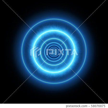 Neon blue circle background. Virtual reality. Abstract light Neon blue circle background. Virtual reality. Abstract light 58070875