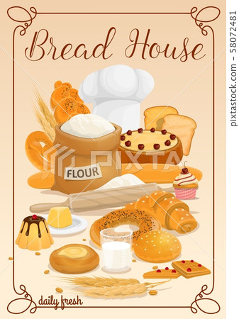 Bread and bakery food products 58072481
