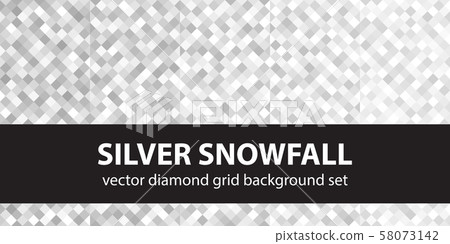 Diamond pattern set Silver Snowfall. Vector Diamond pattern set Silver Snowfall. Vector 58073142