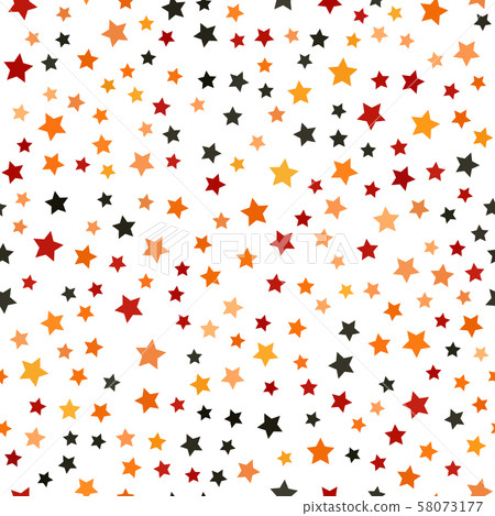 Five-pointed star chaotic pattern. Seamless vector 58073177