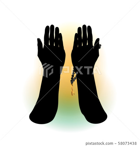 Hands of a Muslim who prays, the vector Hands of a Muslim who prays, the vector 58073438