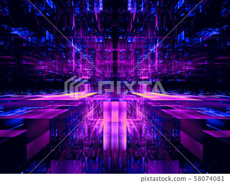Abstract portal or unusual tunnel - digitally... - Stock Illustration ...