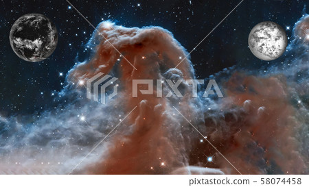 Earh planets near The Horsehead Nebula Earh planets near The Horsehead Nebula 58074458