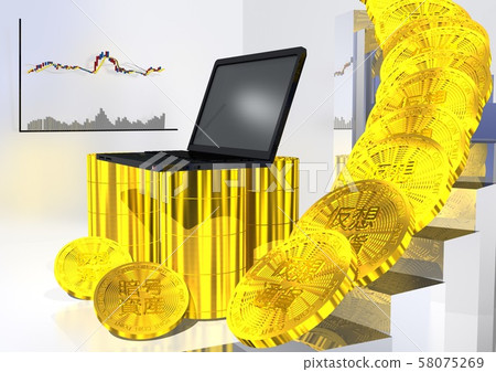 虛擬貨幣加密資產圖表 58075269