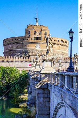 Sant'Angelo Castle from Sant'Angelo Bridge over the Tiber 58077660
