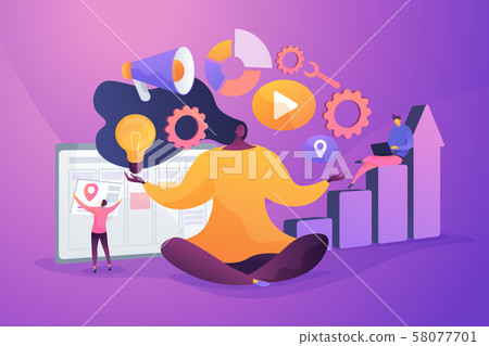 Self management concept vector illustration - Stock Illustration ...