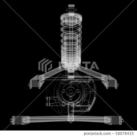 X-ray Car suspension and brake disk 58078433