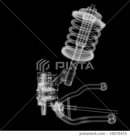 X-ray Car suspension and brake disk 58078435