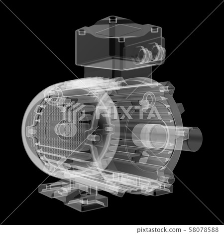 Electric motor X-Ray style - Stock Illustration [58078588] - PIXTA