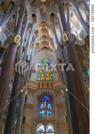 Inside view of Sagrada Familia 58078608