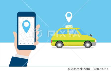  Image of taxi, allocation app 58079034
