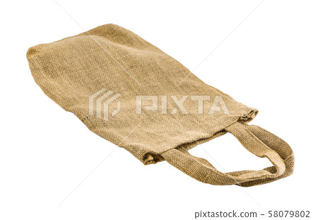 bag Sackcloth isolated on white background.clipping path 58079802