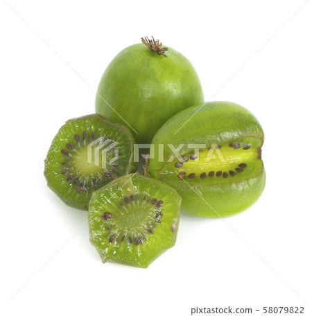mini kiwi baby fruit on white background 58079822