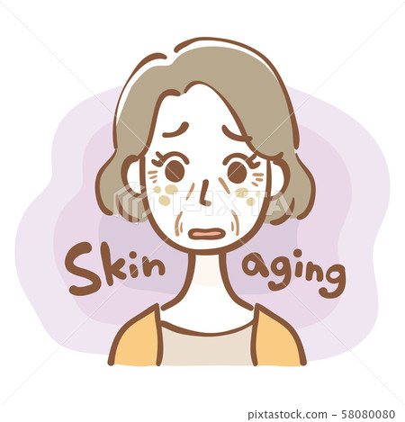 皮膚老化的婦女 58080080