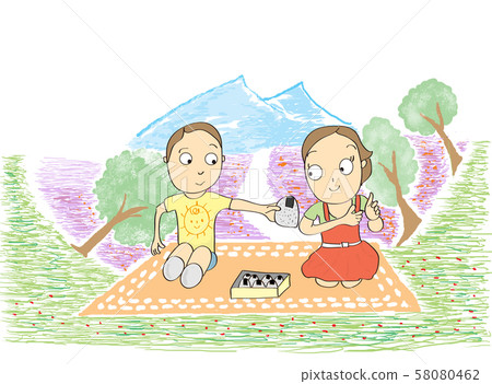 Picnic couple 58080462