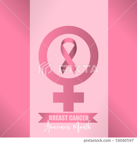 Vector Pink ribbon in Breast Cancer Awareness month symbol on pink background for help and motivation woman to fight with Breast Cancer,World Breast Cancer Concept Vector Pink ribbon in Breast Cancer Awareness month symbol on pink background for help and motivation woman to fight with Breast Cancer,World Breast Cancer Concept 58080597