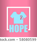 Vector Pink ribbon in Breast Cancer Awareness month symbol on pink background for help and motivation woman to fight with Breast Cancer,World Breast Cancer Concept 58080599