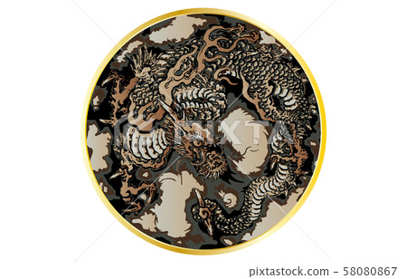 Unryu相框金色襯里黑1 58080867