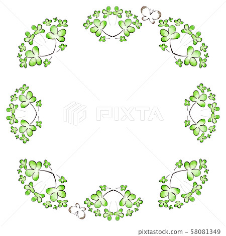 Four-leaf clover frame - Stock Illustration [58081349] - PIXTA