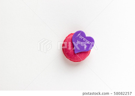 French Pink Macaroons on White Background. French Pink Macaroons on White Background. 58082257